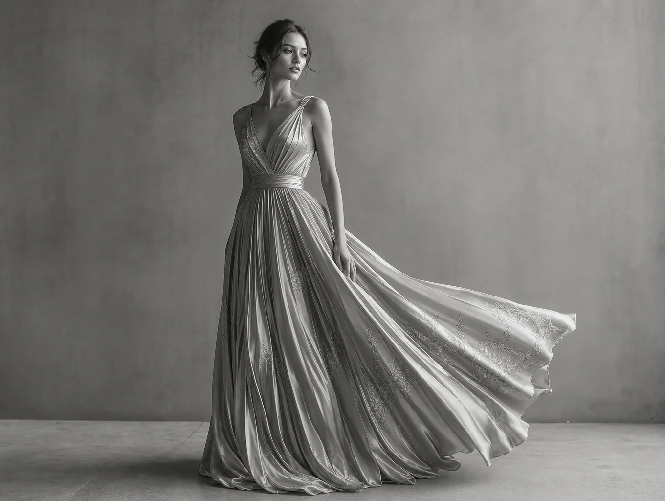 Silk night dress collection preview